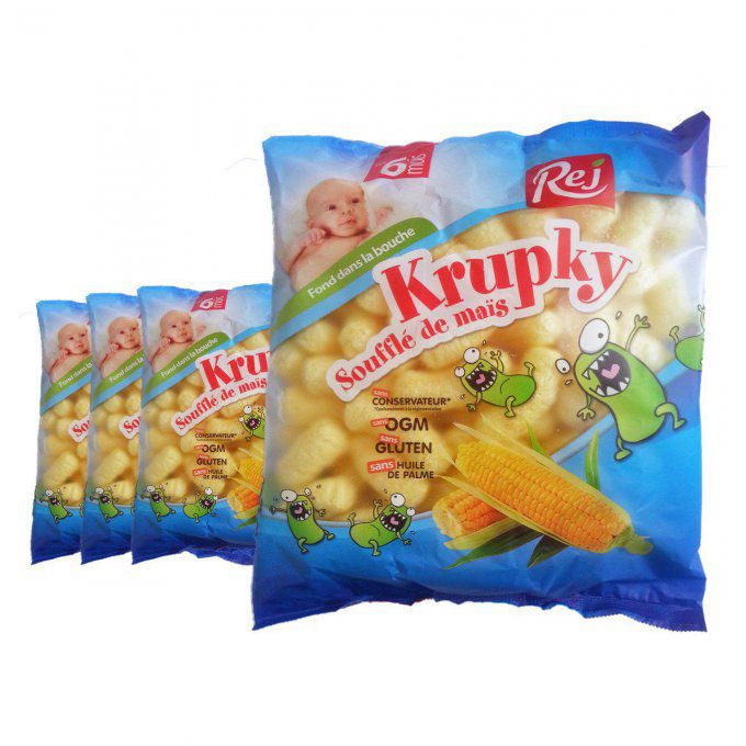 KRUPKY soufflé de maïs pour bébé (dès 6 mois) - Pack de 4 sachets